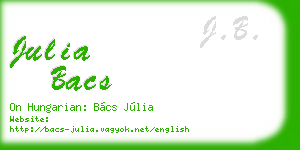 julia bacs business card